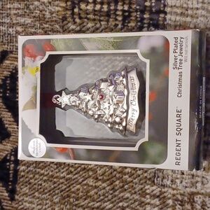 4/$60 New Silver Plated Christmas Tree Ornament